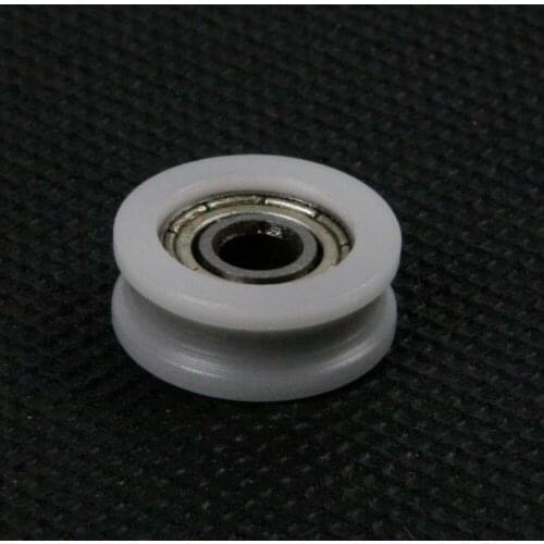 2pcs 4*15*6mm U Groove Nylon Flexible Ball Bearings Wheels Roller for Furniture