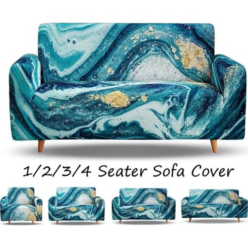 3D Art Stripe Pattern Polyester Sofa Cover Set Universal Pets Anti-dust Armrest Stretch Elastic Couch Sofa Towel for Living Room