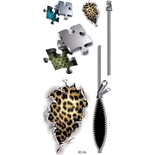 Behind Human Skin 3d Temporary Tattoo Body Art Flash Tattoo Stickers 20*10cm Waterproof Car Styling Tatoo Wall Sticker