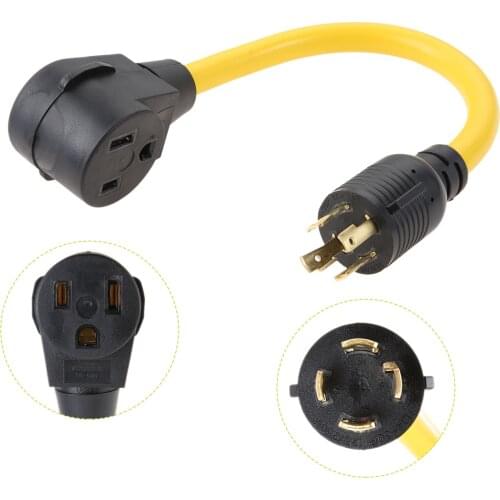 Welder Adapter Plug Cord L14-30P Twist Lock Male to 6-50R Female 4 Prong to 3 Prong Generator to Welder Adapter Power Cord 1.5FT