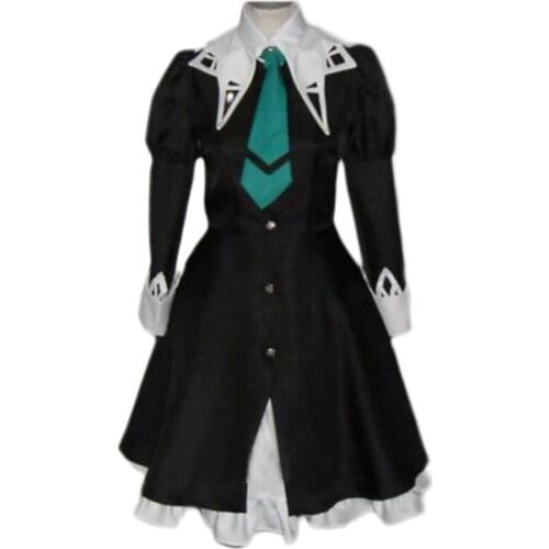 Anime Strawberry Panic! Hanazono Shizuma Cosplay Costume Black Uniform Dress