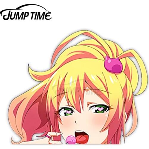 Jump Time Anime Hajimete no Gal Yame Yukana 3 8.5 Bumper Window Helmet Vinyl Decal Peeker Car Stickers