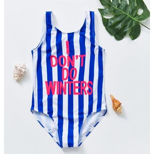 2021 One Piece Girls Swimsuit 2-10 Years Striped Swimsuit Infant Girls Swimwear One Piece Striped Bathing Suit For Little Girl