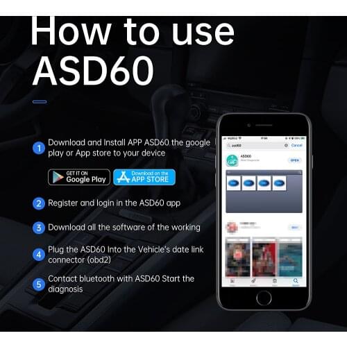 XTOOL ASD60 OBDII All Systems Diagnostic Tools For Benz For VW For BMW Auto Programmer Hidden Function Code Reader Free Update