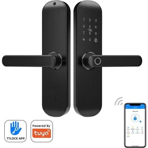 Wifi Tuya Smart Door Lock Fingerprint Password Electronic Keyless Apartment Home Office Easy To Installation Door Lock