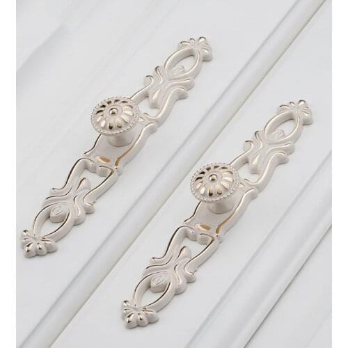 European Classic Drawer closet handle bathroom dressing table cabinet door pulls furniture hardware cupboard white handles