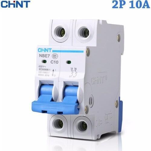 HOT SALE 2P 10A 230V 50HZ Mini Circuit Breaker MCB C10 C-type 36mm Overload And Short Circuit Protection DC Air switch