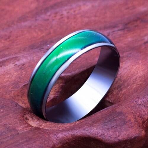 Classic Temperature Change Color Mood ring Hot sale jewelry 6mm Wide Smart Discolor rings