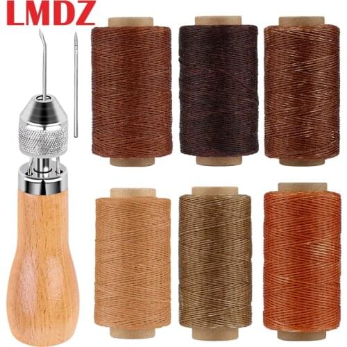 LMDZ Leather Sewing Tools Waxed Thread Stitching Awl Wax Line for Shoemaker Canvas Repair Leather Working Housewife Hand Design
