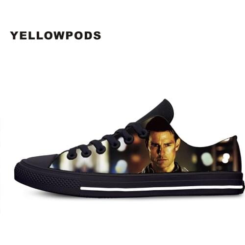 Mens Casual Shoes Fashion Custom Jack Reacher Action Movie Hot Cool Man Non-leather Casual Lightweight Shoes Off White Men