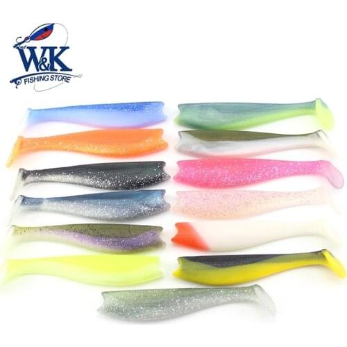 13 Mix Colors Soft Lure Kit at 11cm and 14cm Silicone Bait Handmade PVC Paddle Tail Shad for Pike Bass Cod Fishing Lure Swimbait