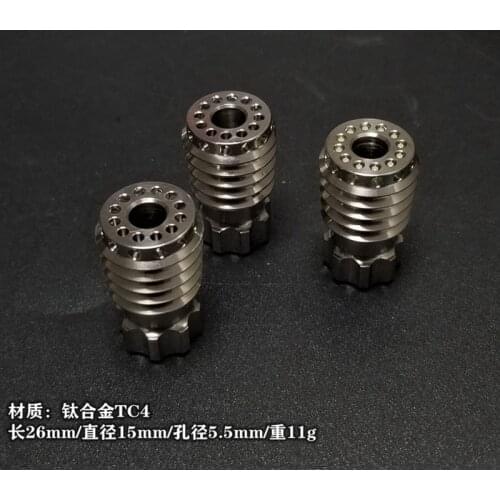 EDC Titanium Alloy Knife Beads with Tritium Tubes A Pendant Paracord Outdoor DIY Decorations Camping Gear Survival EDC Tools