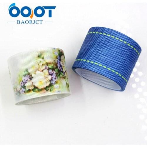 OOOT BAORJCT G-18508-176 38 mm 10 yards Cartoon Ribbons Thermal transfer Printed grosgrain Wedding Accessories DIY material