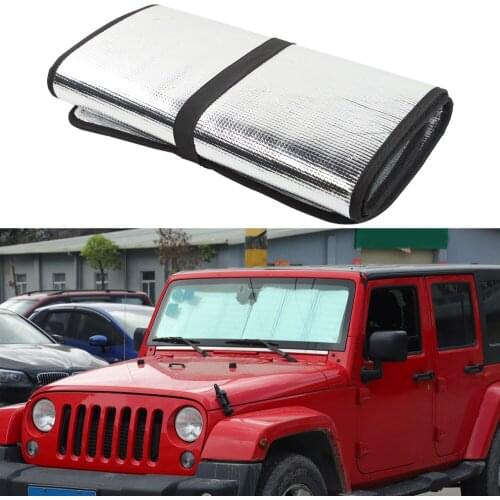 Windshield Sunshade Cover Car Front Window Anti UV Rays Protector Sun Shield Cover Accessories For Jeep Wrangler JK TJ 1997-2017