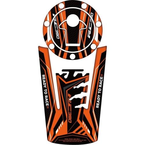 3D Reflective Resin ADESIVI Emblem Protection Tank Pad Protective Decal + Cap Sticker For KTM RC390 Ready To Race