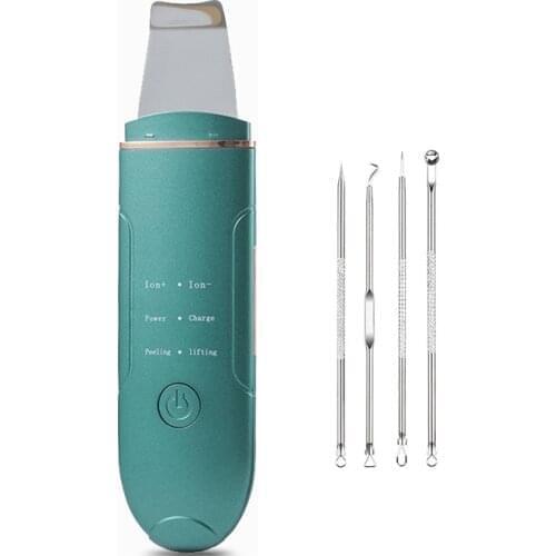 Ultrasonic skin scrubber deep cleansing cavitation peeling facial peeling face-lifting machine electric cleaning brush blackhead