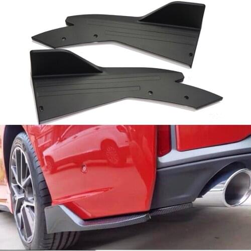 Universal Carbon Fiber Car Bumper Spoiler Rear Lip Angle Splitter Diffuser Winglet Wings Anti-crash modified Car Body Side Skirt