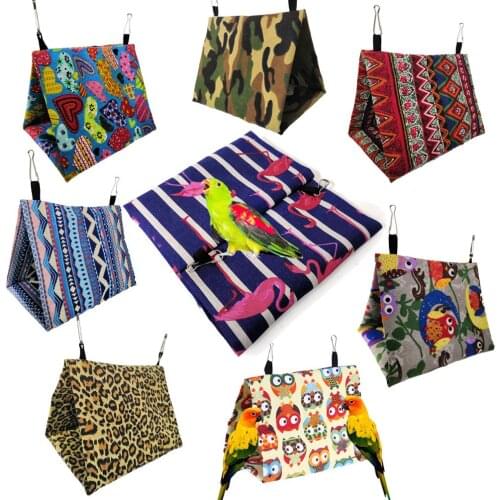 Spring and Summer Canvas Birds Nest Cotton Nest Parrot Hammock Sleep Nest Bird Tent Parrot Triangular Fossa PBH200035