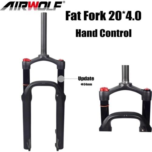 Fat Bike Fork 20 Inch Fork MTB Suspension Bicycle Fork 20er*4.0 Inch Stragiht Tube Manual Lockout QR 135*9mm Mountain Front Fork