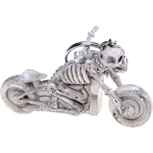 Vintage Rubber Devil Death Monster Pirate Trinket Motor Car Toy Motorcycle Toy Novelty Gift Key Chain Ring Skull Keychain Skull