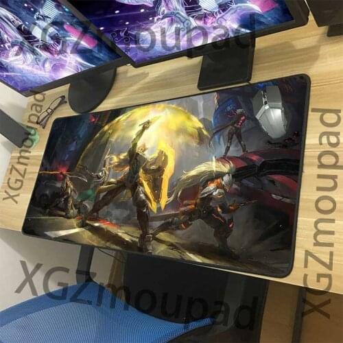 XGZ Large Gaming Mouse Pad Black Lock Edge Anime Future Mech Warrior Rebel Army Custom Computer Keyboard Mat Speed Non-slip Xxl