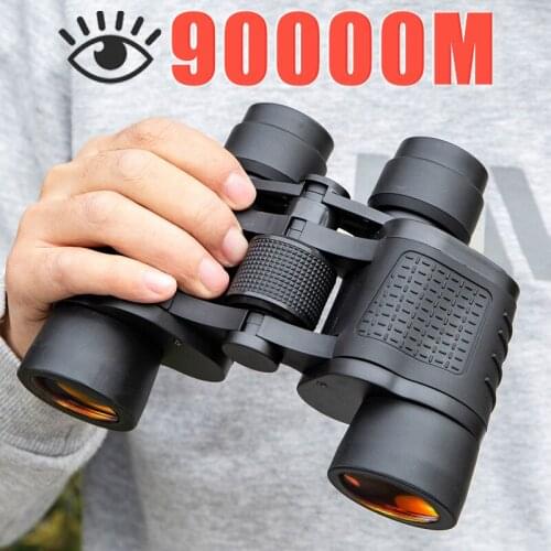 HD High Power Telescope Optical Glass lens Low light night vision for Hunting Sports scope Binoculars 80X80 Long Range 90000m