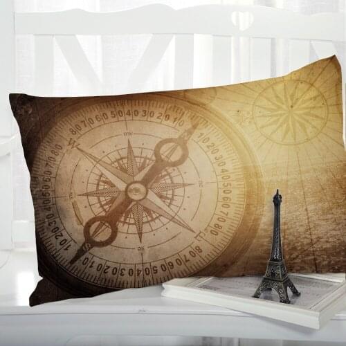 1pc Pillow cover Pillow case Luxury Bedding Pillowcase Pillowcovers decorative 50x70 50x75 Customizable size 3D Print Map brown