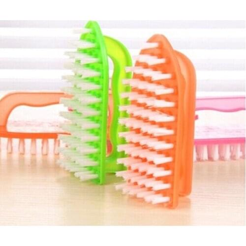 1PC Candy Color Durable Plastic Brush Laundry Brush Cleaning Tool Housework Hand-Held Washing Clothes cleaning Brush OK 0160