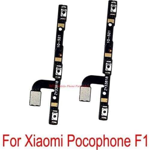 10 PCS Power Volume Flex Cable For Xiaomi MI PocoPhone F1 Power ON OFF Ring Silent Switch Side Button Key Flex Cable Repair Part