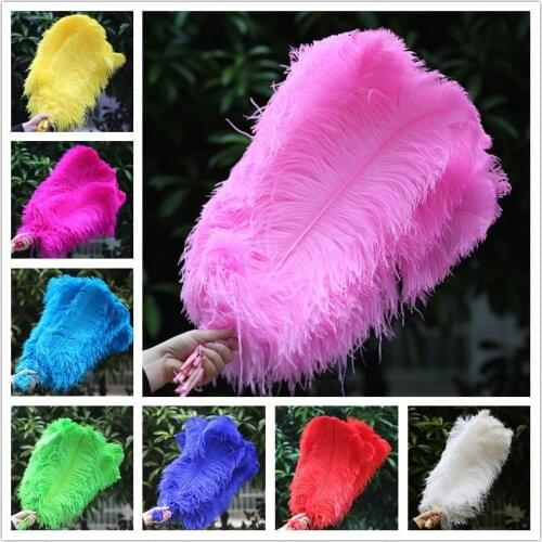 100pcs Natural Ostrich Feathers 50-55CM 20-22Inch Diy Christmas Party Wedding Dress Decorations White Ostrich Feathers plumes