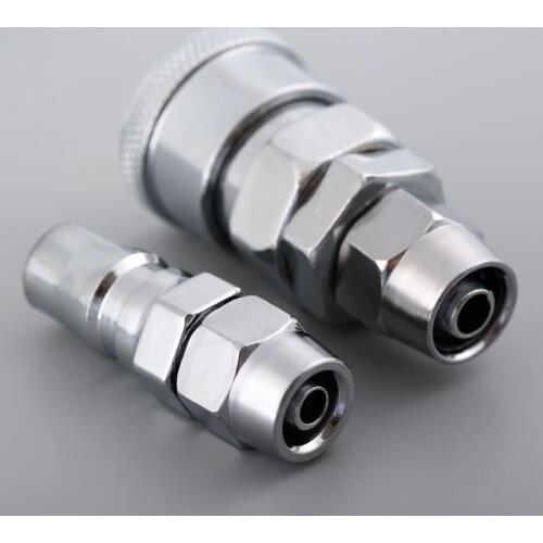 2pcs/kit SP30+PP30 Pneumatic Fitting Quick Release Female Coupler Male Bayonet Connector fIT 10*6.5mm Air Line Hose Iron Part