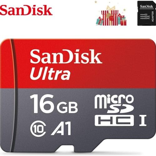 5pcs 100% Original SanDisk 16GB Micro SD Card 16g Class10 TF Card 16gb Max 98Mb/s C10 A1 memory card for smartphone w/ Adapter