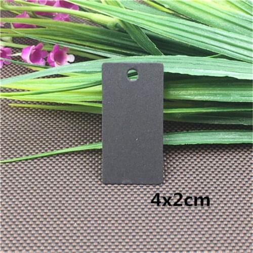 50Pcs/lot Kraft Cardboard 4X2cm Blank Gift Tags For Birthday Party Cake Candy Bags DIY Hangins Price Labels Greeting Card Tags