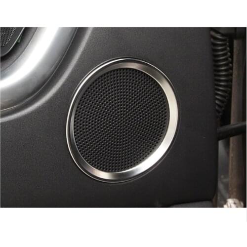 6Pcs Chrome Matte Side Door Audio Speaker Cover Decorative Circle Ring For Land Rover Discovery Sport 2015 2016 2017