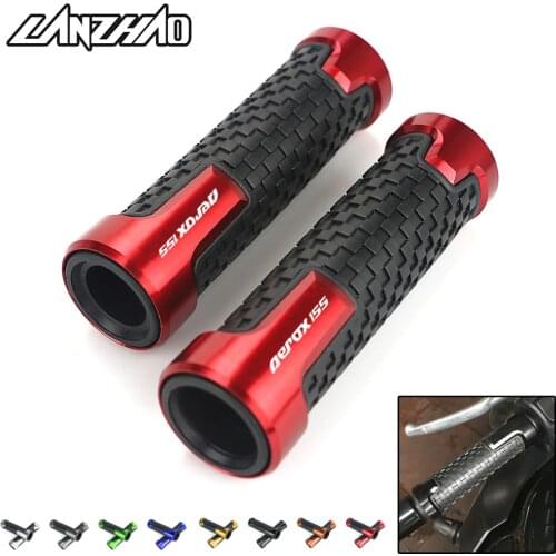 7/8" Motorcycle CNC Rubber Handlebar Hand Grips Bar End Gel Grip Red Black Blue Gold for Yamaha NVX155 AEROX155 2017 2018