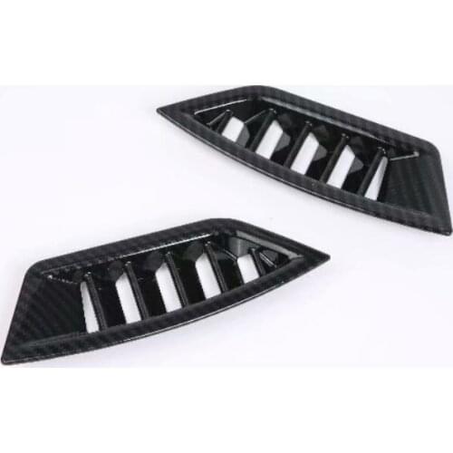 For New Subaru XV Crosstrek 2018 2Pc/Set Carbon Fiber ABS Car Interior Dashboard Air Vent Circulation Outlet Hole Trims Overlay