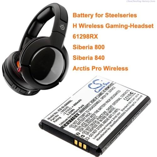 Cameron Sino 900mAh Battery 160240 for Steelseries 61298RX, H Wireless Gaming-Headset, Siberia 800, Siberia 840