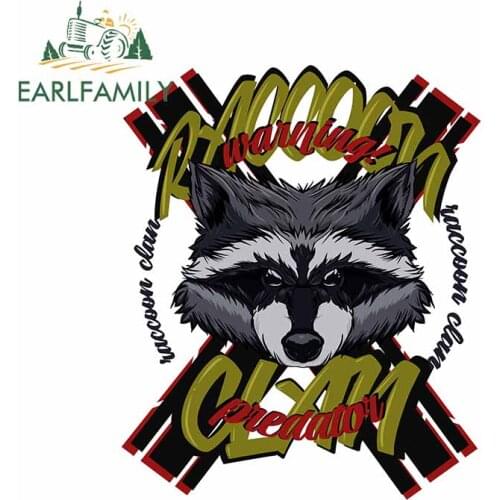 EARLFAMILY 13cm x 10.9cm Raccoon Clan Funny 3D Car Stickers Rear Windshield Bumper Laptop Windows Waterproof Vinyl Decal