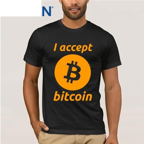T Shirts Free Shipping I Accept Bitcoin Teenage Pre-Cotton Tee Shirt Hot Sale Adult Tee T-Shirt Design Short Sleeve Tops