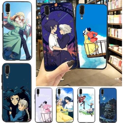 Howls Moving Castle Hard black Phone Case Hull For Huawei P9 P10 P20 P30 Pro Lite smart Mate 10 Lite 20 Y5 Y6 Y7 2018 2019