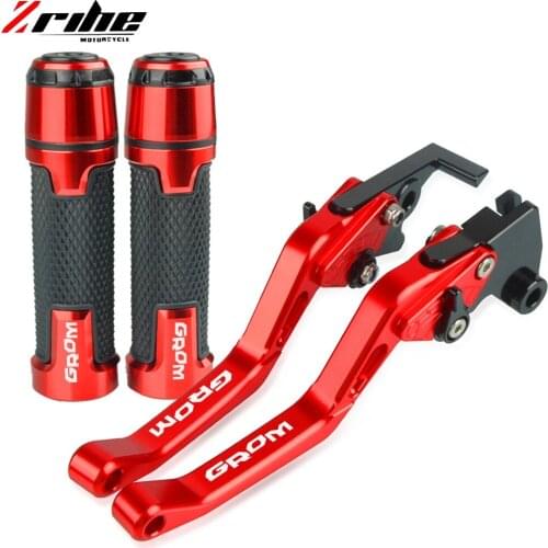 Motorcycle CNC Extenable Brake Clutch Levers Handlebar Grip Handle Hand Grips For Honda GROM MSX125 MSX 125 2014 2015 2016 2017