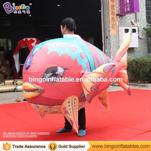 2 meters long inflatable fish costume / inflatable flying fish walking costume / giant inflatable fish toys