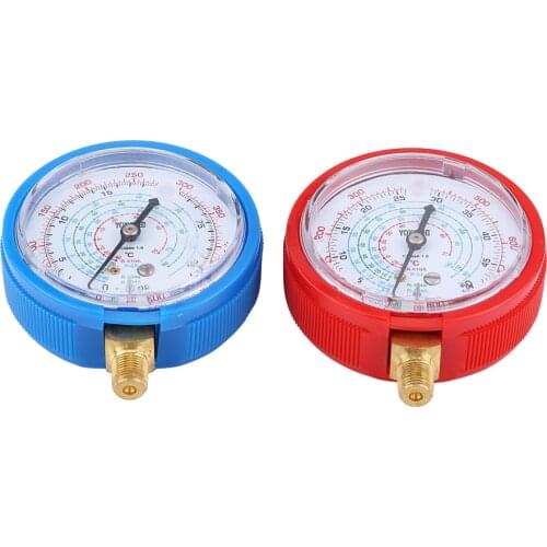 Pair of Air Conditioner R410A R134A R22 Refrigerant High & Low Pressure Gauge Kit