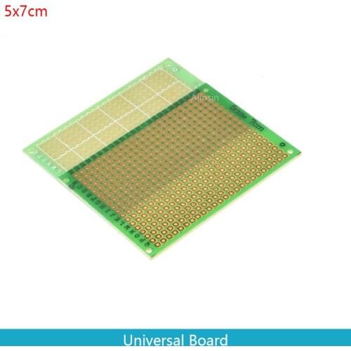 5PCS 5*7 5X7 5*7CM 5X7CM PCB Single Sided Prototype board DIY Universal Experiment Printed Circuit Board 5CM*7CM Green paint