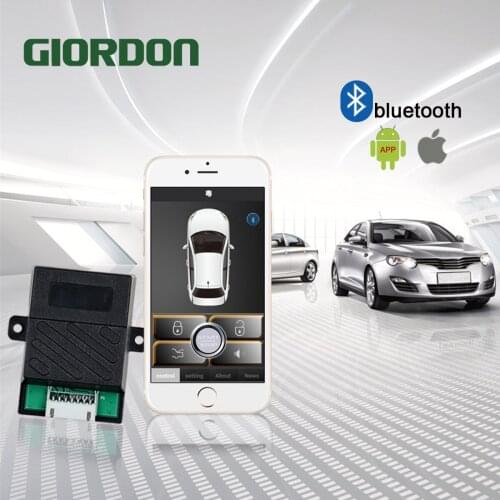 Pke chave inteligente sistema de alarme do carro com o bloqueio automático do motor remoto depois de sair smartphone parad
