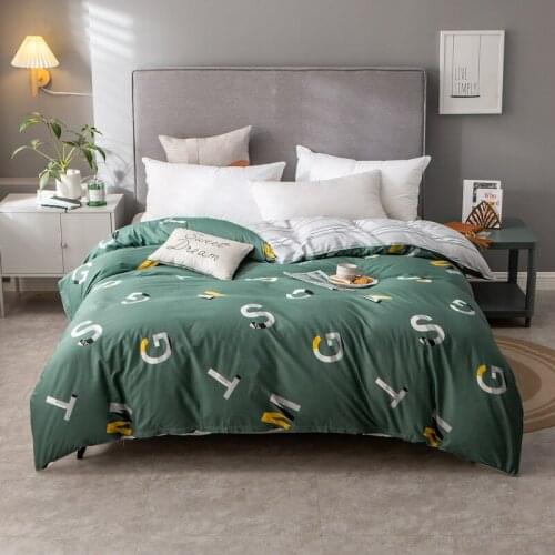 1 piece 100% cotton high-grade environmentally friendly modern style printing with zipper duvet cover