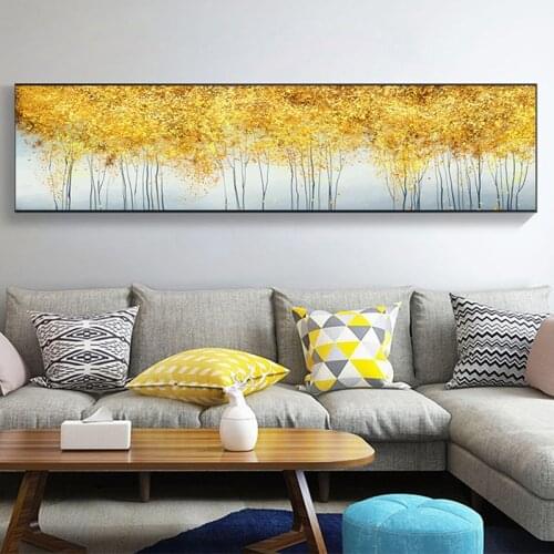 Nordic Poster Canvas Print Gold Bedroom Decoration Abstract Wall Picture For Living Room Canvas Mural Modern Simple Room