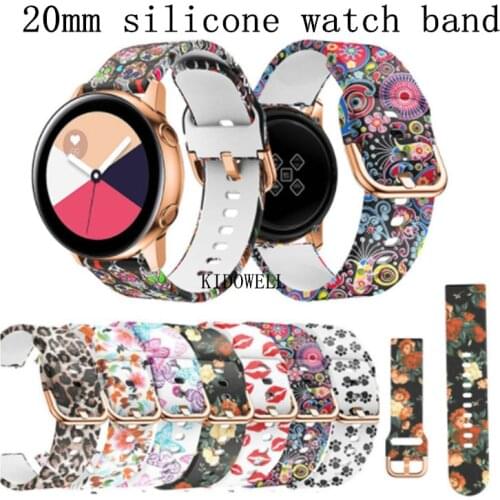 50pcs New Silicone Straps for Samsung Galaxy Watch Active Bands Strap 20mm Watch Band Bracelet for Samsung gear S2 sport classic