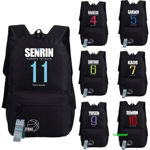 Kuroko no Basketball Number Boys and Girls School Bags Kids Book Backpacks Anime Bag Shoulder Bag Students Bagpack Travel Bag