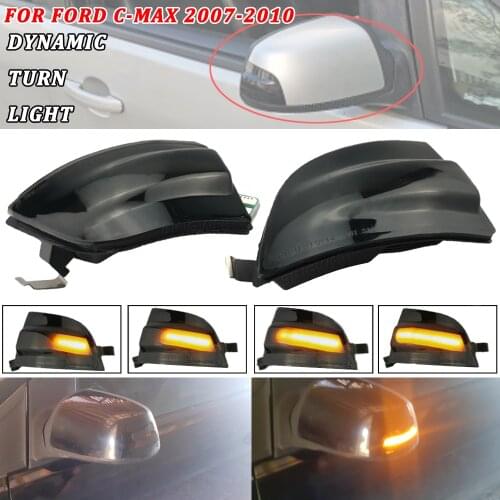 New Turn Signal Light For Ford Focus MK2 2004-2008 C-MAX Dynamic LED Side Wing Mirror Sequential Indicator Blinker Lamp